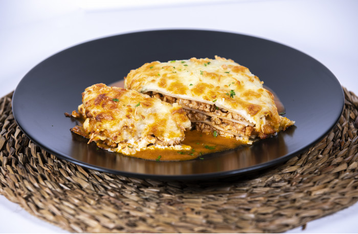Lasaña de pollo a la boloñesa Lasaña de pollo a la boloñesa