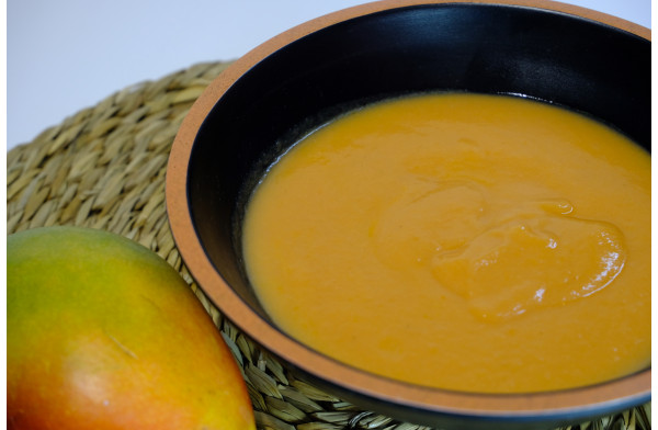 Salmorejo de mango