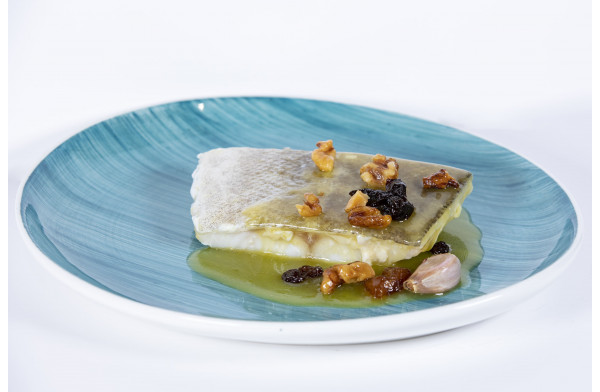 Bacalao a la miel con frutos secos