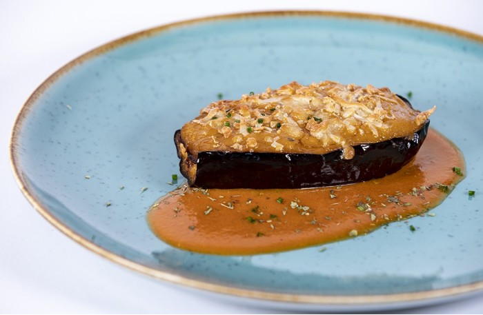▷ Berenjena gratinada rellena de marisco | Pide a Domicilio